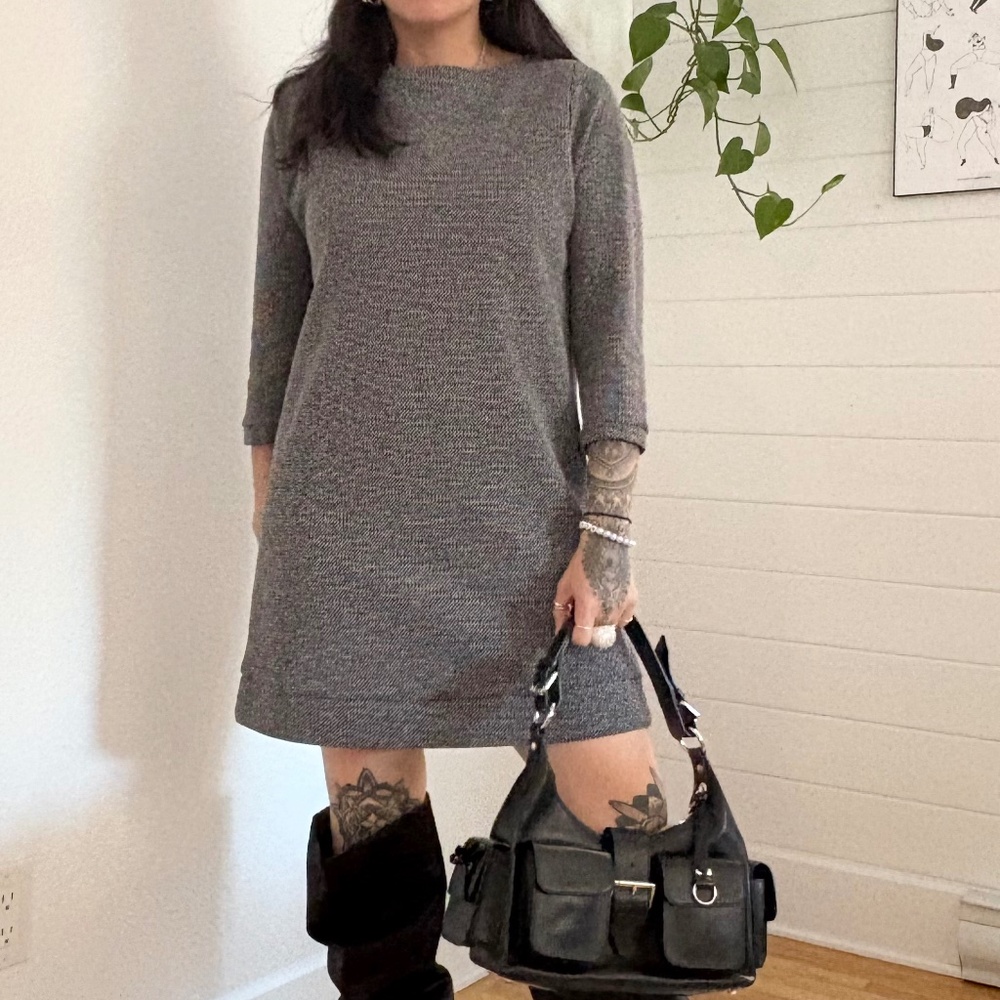 COS Gray Knit Shift Dress